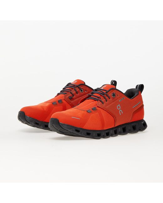 Sneakers W Cloud 5 Waterproof Flame/ Eclipse Eur di On Shoes in Red