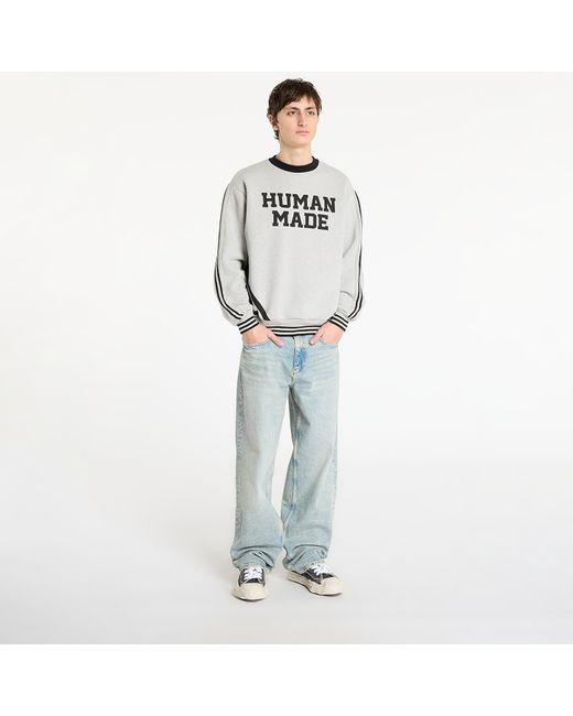 Human Made Gray Sweatshirt Elbow Patch Sweatshirt