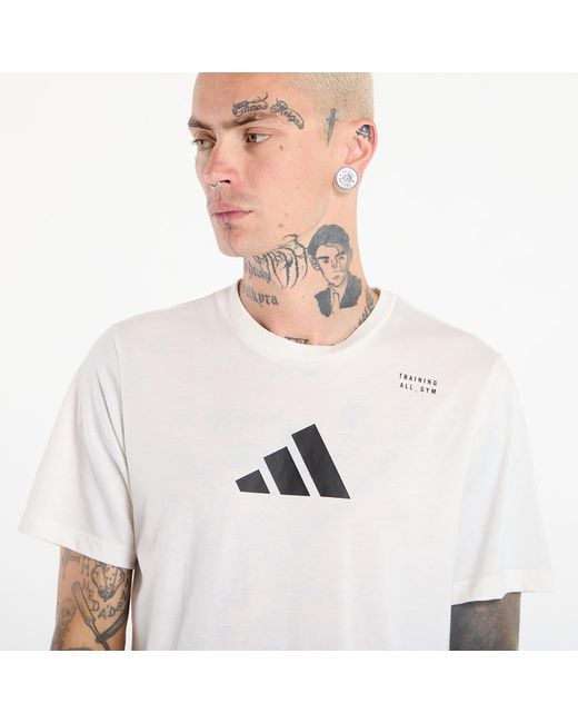Adidas Originals White T-Shirt Adidas Climacool Category Training Graphic T-Shirt for men