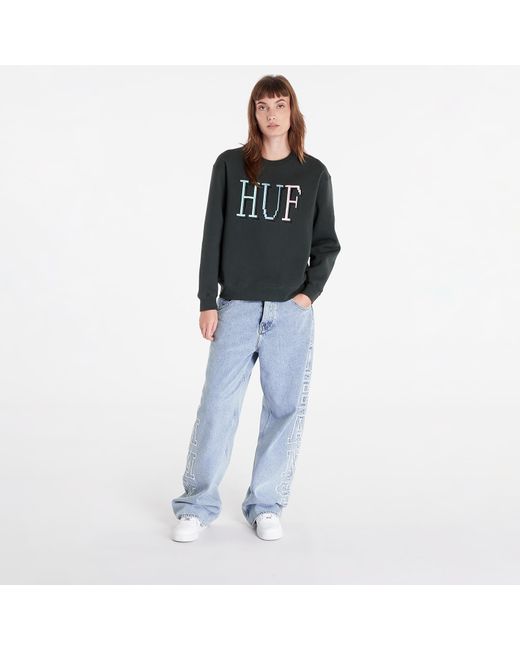 Huf Black 8-bit Crewneck Sweatshirt Dark