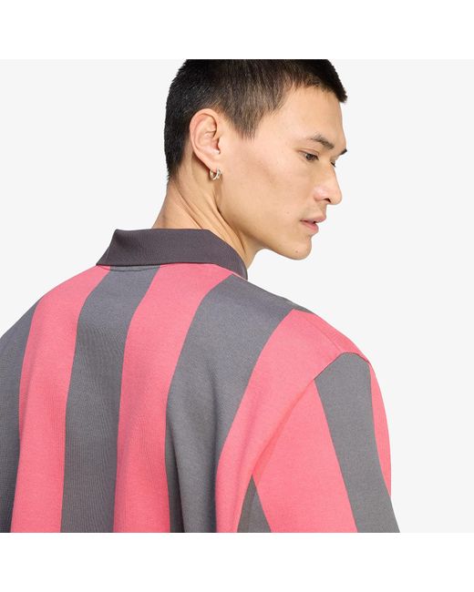 Adidas Originals T-Shirt Adidas Graphic Long Sleeve Polo Shirt Utility/ Cream in het Red voor heren