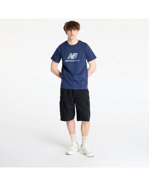 New Balance Blue T-Shirt Sport Essentials Gradient Logo T-Shirt for men