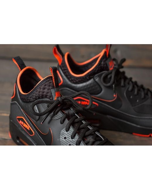 Nike Air Max 90 Ultra Mid Winter Black Total Crimson Ready For