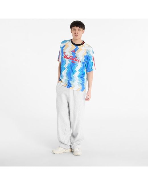 Adidas Originals T-Shirt Adidas House Of Tiro X Common Goal Jersey Off/ Semi Ice Tangerine/ Ray in het Blue voor heren