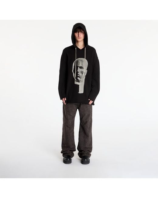 Rick Owens Black Sweatshirt Peter Hoodie/ Pearl for men