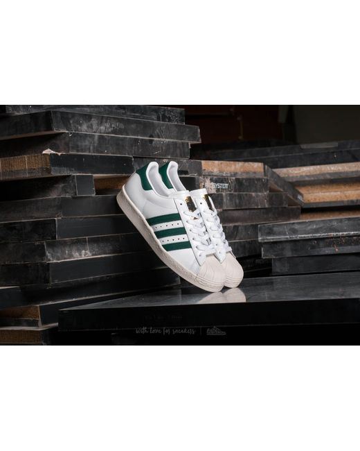 adidas Originals Rubber Adidas Superstar 80s Ftw White/ Collegiate Green/  Gold Metallic for Men | Lyst