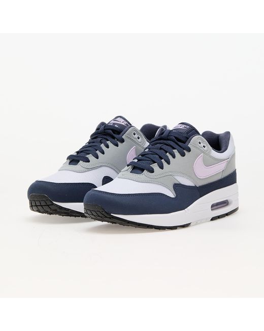 Nike Air max 1 football grey/ lilac bloom-thunder blue für Herren
