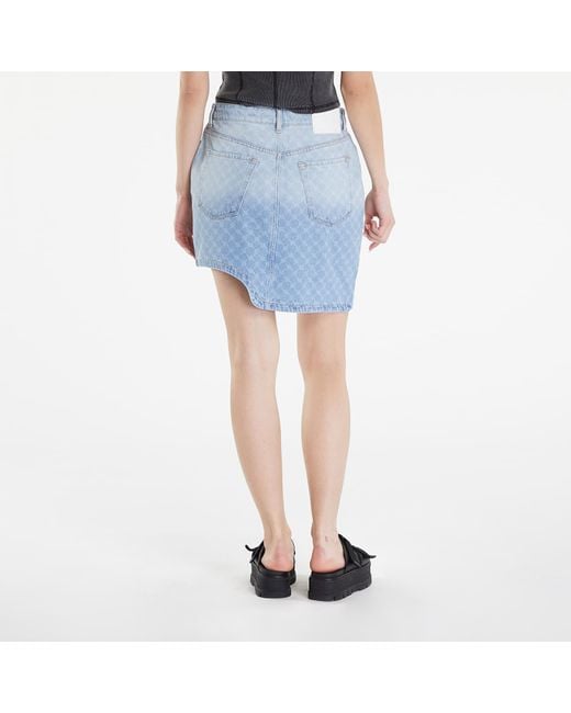 Jupe zella monogram denim skirt s Daily Paper en coloris Blue