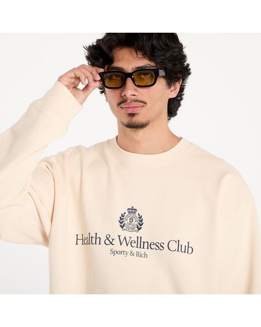 Sporty & Rich Sweatshirt H&W Crest Crewneck in het White