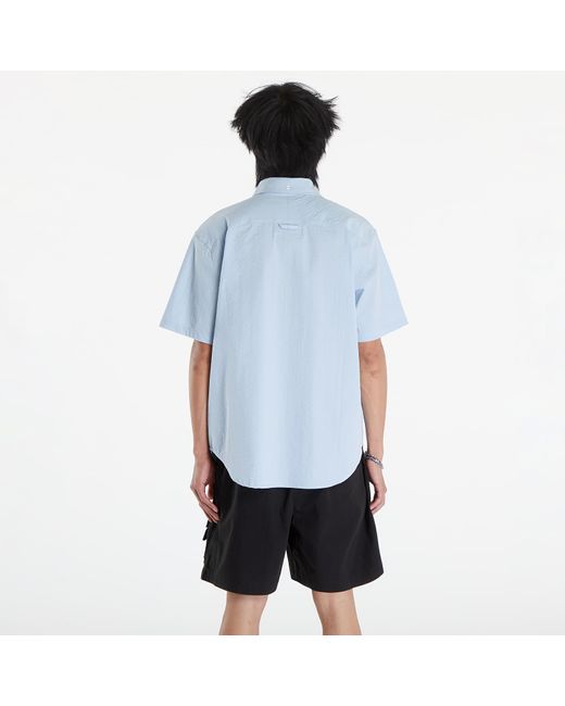 Nike Life short-sleeve seersucker button-down shirt lt armory blue/ lt armory blue für Herren