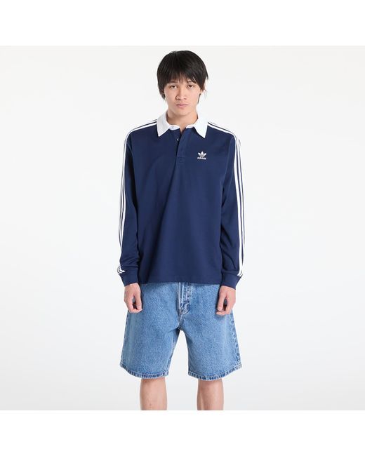 Adidas Originals Blue T-Shirt Adidas Adicolor Rugby Polo Shirt Night for men