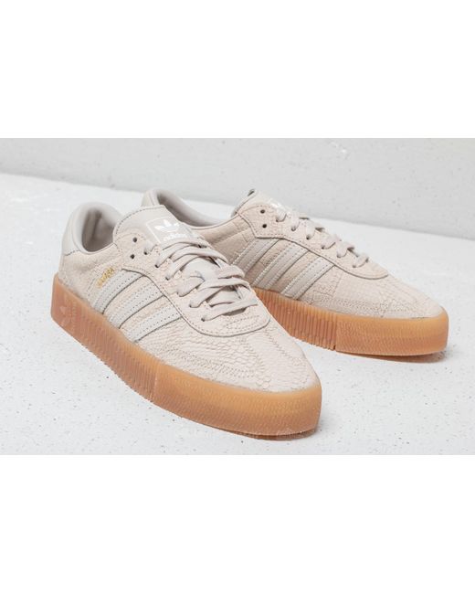 adidas Originals Samba Rose Snake-effect Suede And Leather Platform Sneakers  in Brown | Lyst