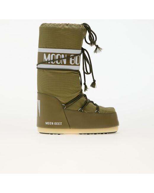 Moon Boot Green Sneakers Icon Nylon