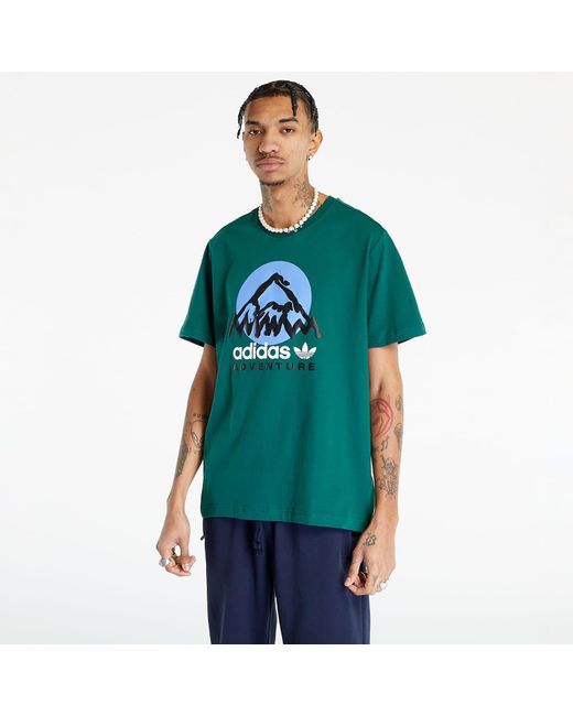 adidas Originals Adidas Adventure Mountain Graphic T-shirt Dark Green for  Men | Lyst