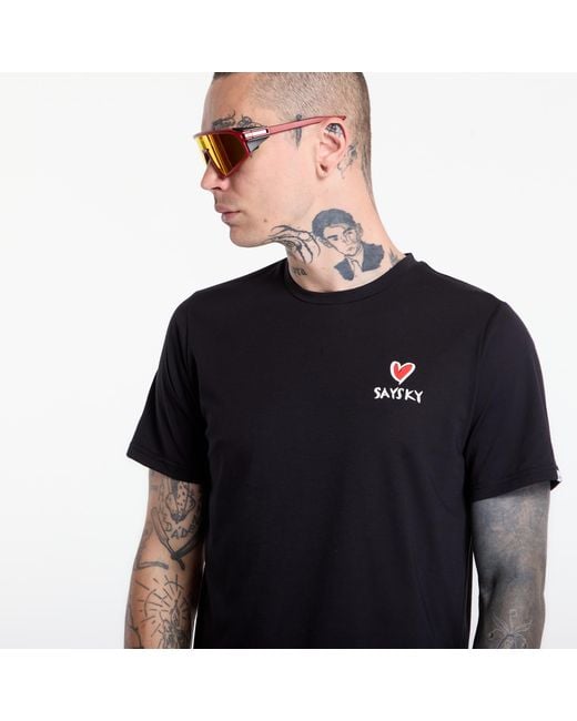 Saysky T-Shirt Statement Motion T-Shirt in het Black voor heren