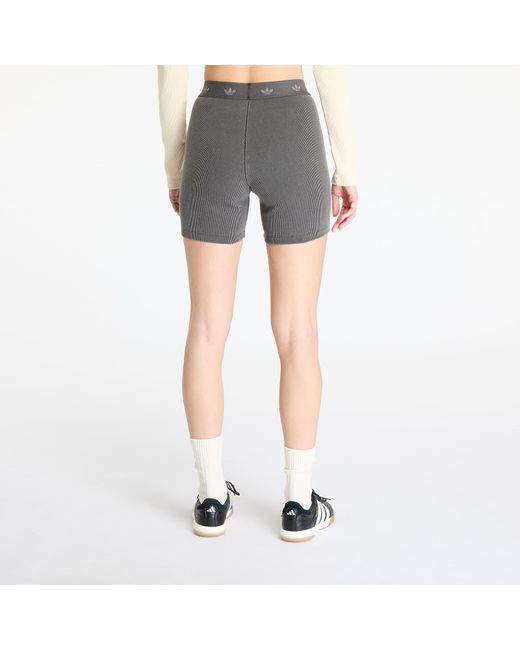 Adidas Originals Gray Shorts Adidas Ribbed Booty Short