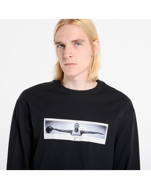 Nike T-Shirt M Brand Photo Ls Crew in Black für Herren