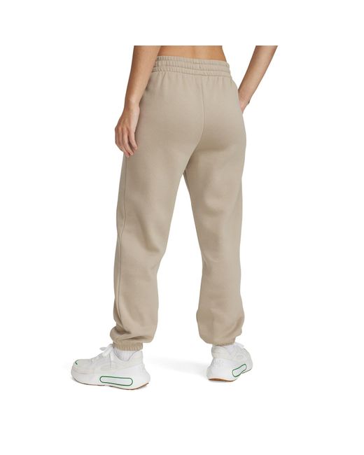 Under Armour Broeken Icon Fleece Jogger City Khaki in het Natural