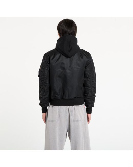 Alpha Industries Jas Alpha Industries Ma-1 D-Tec Hood Bomber Jacket in het Black voor heren