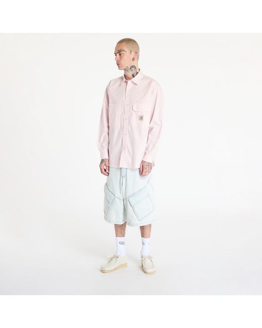 Carhartt Overhemd Longsleeve Irwin Shirt in het Pink