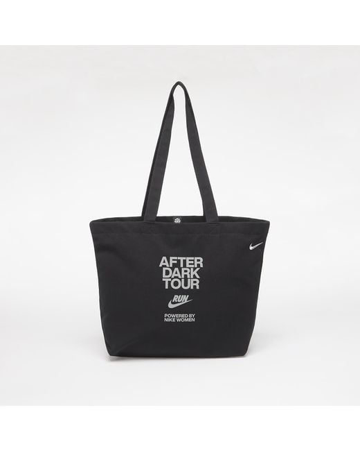 Nike Black Tasche Heritage 2.0 After Dark Tour Tote Bag (22L) Reflective Slvr/ Metallic