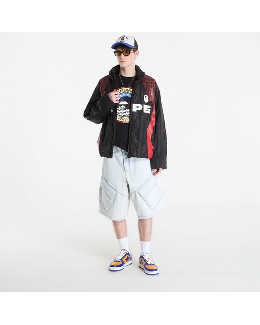 A Bathing Ape Black Jacket Bape Reversible Coach Jacket