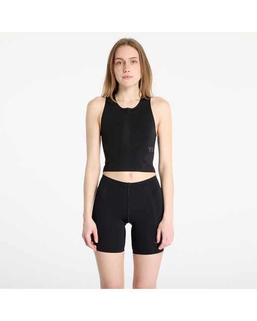 Y-3 Black T-Shirt Running Fitted Top