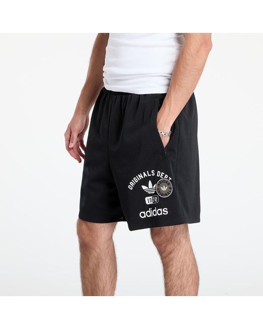 Adidas Originals Black Shorts Dept. Graphic Mesh Short for men