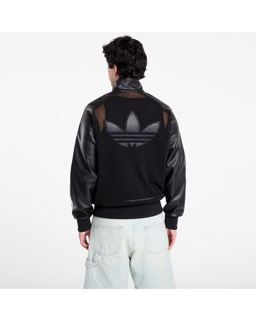 Veste adidas x jeremy scott faux leather mesh track top unisex l Adidas Originals en coloris Black