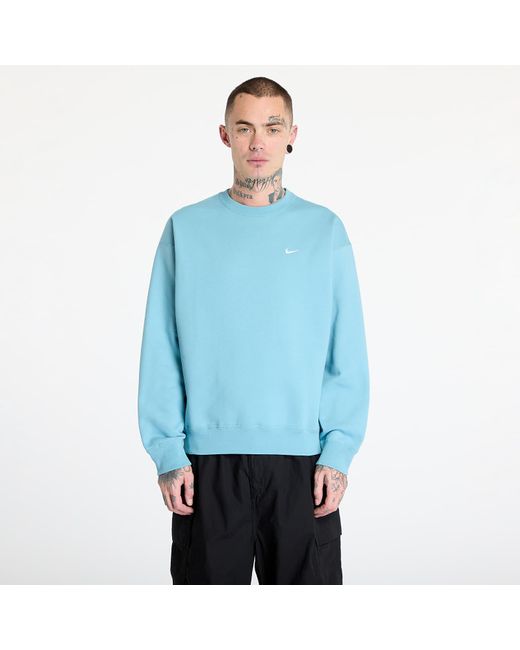 Nike Sweatshirt Solo Swoosh Fleece Crew Denim in Blue für Herren