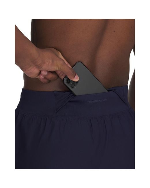 Under Armour Korte Broek Launch Pro 2N1 7' Shorts Midnight/ Stream/ Reflective in het Blue voor heren