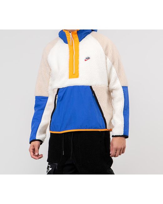 Nike Sportswear Halfzip Winter Hoodie Sail/ Game Royal/ Desert Sand in Multicolor für Herren