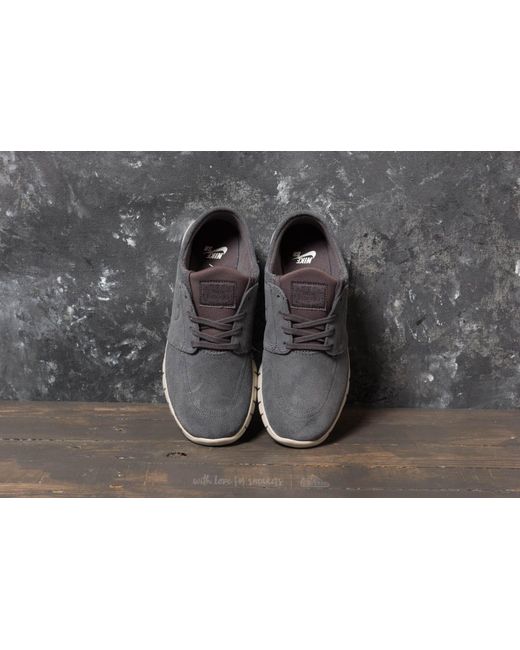 Nike Stefan Janoski Max L Dark Grey/ Dark Grey-light Bone in Gray for Men |  Lyst