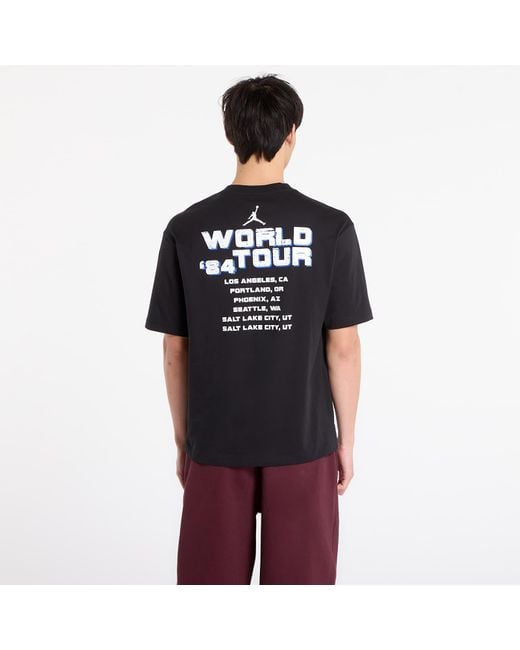 Nike T-Shirt M Nc World Tour Ss Crew in het Black voor heren