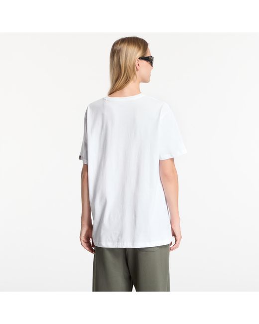 Alpha Industries T-Shirt Basic T-Shirt Contrast Stitch in het White voor heren