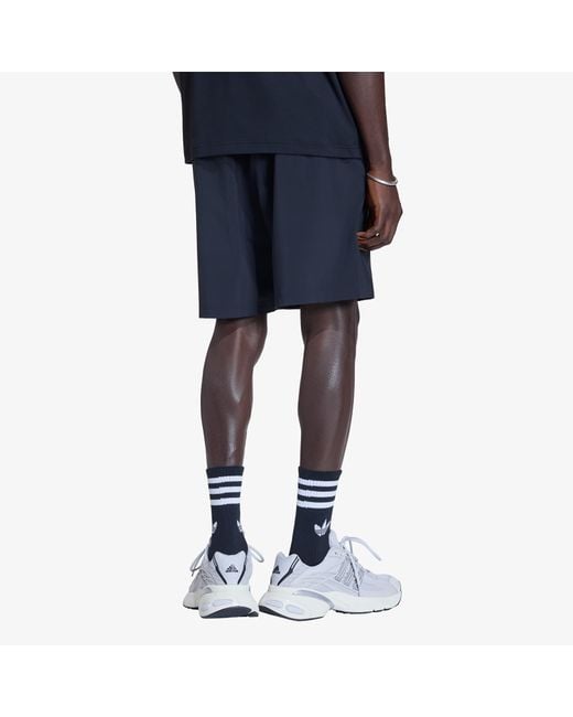 Adidas Originals Korte Broek Adidas Tech Trefoil Essentials Polyester Shorts in het Blue voor heren
