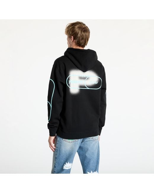 Felpa Pleaure Pixel P Hoodie di Pleasures in Black da Uomo