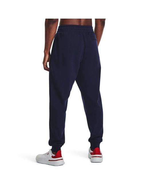 Jogger Rival Fleece Da Uomo Midnight Marino Bianco di Under Armour in Blue da Uomo