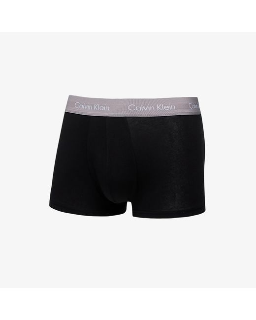 Calvin Klein Black Cotton Stretch Low Rise Trunk 3-pack for men