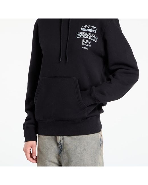 Carhartt Sweatshirt Hooded Sandwich Sweat Fog in het Black