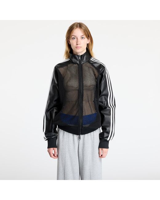 Veste adidas x jeremy scott faux leather mesh track top unisex l Adidas Originals en coloris Black