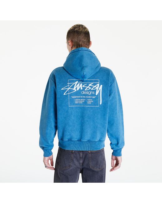 Dyed Stussy Designs Hood Blue Stussy pour homme