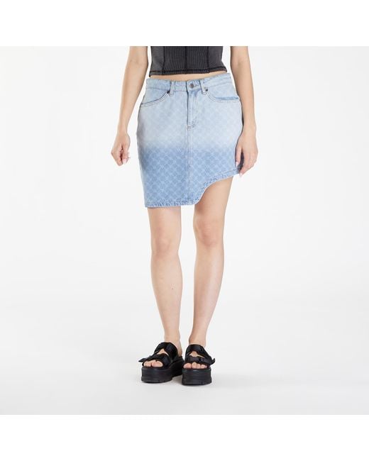 Jupe zella monogram denim skirt s Daily Paper en coloris Blue