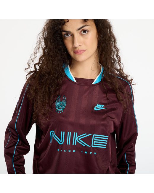 Jersey sportswear long-sleeve jersey top burgundy crush/ baltic blue l Nike en coloris Red