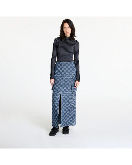Daily Paper Zora Denim Cargo Skirt in het Blauw Lyst NL