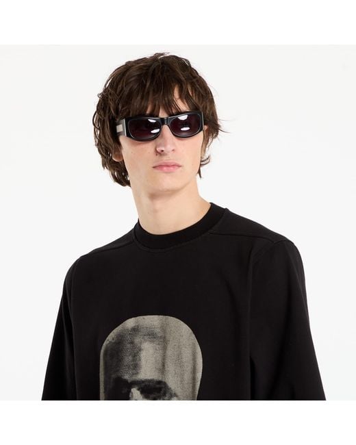 Maglietta Jumbo Ss Tee/ Pearl di Rick Owens in Black da Uomo