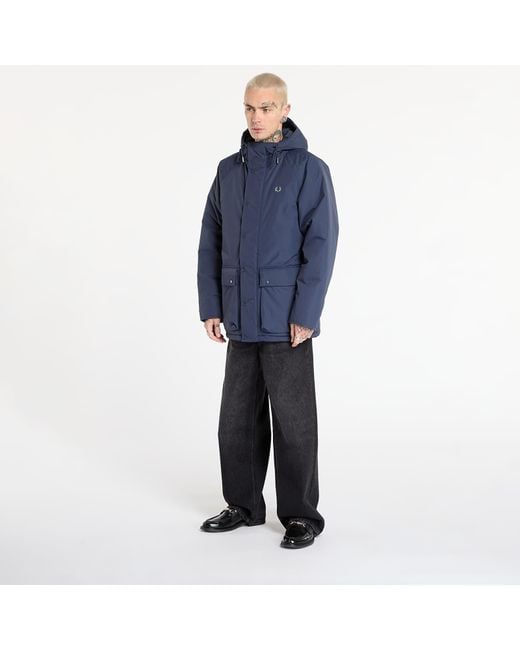 Fred Perry Jas Padded Zip Through Jacket in het Blue voor heren