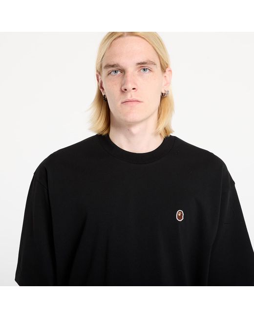 A Bathing Ape T-Shirt One Point Relaxed Fit Tee in Black für Herren