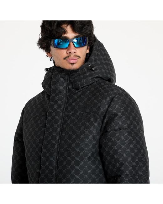 Daily Paper Black Jacket Oba Cotton Monogram Puffer for men