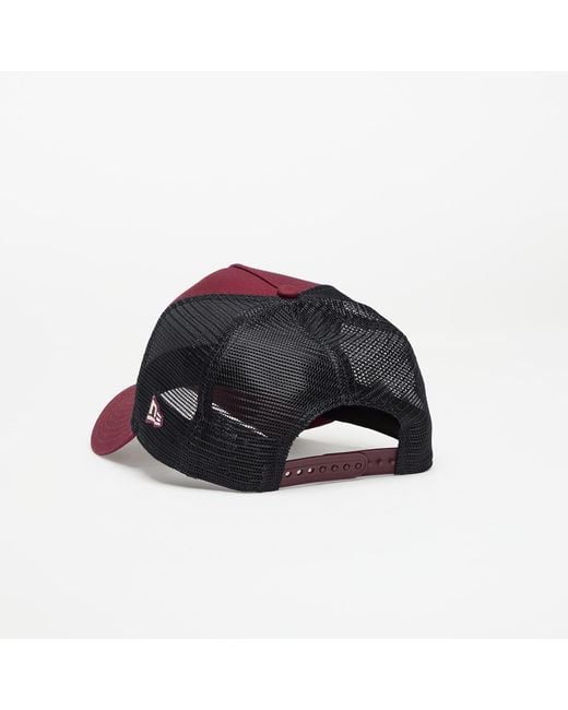 KTZ Red Cap Buffalo Ny 9Forty Trucker Cap Frosted Burgundy/ Min